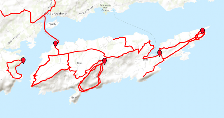 Map Of Bere Island - Bere Island