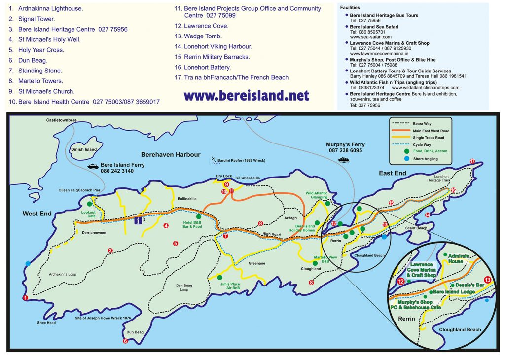 Map of Bere Island - Bere Island