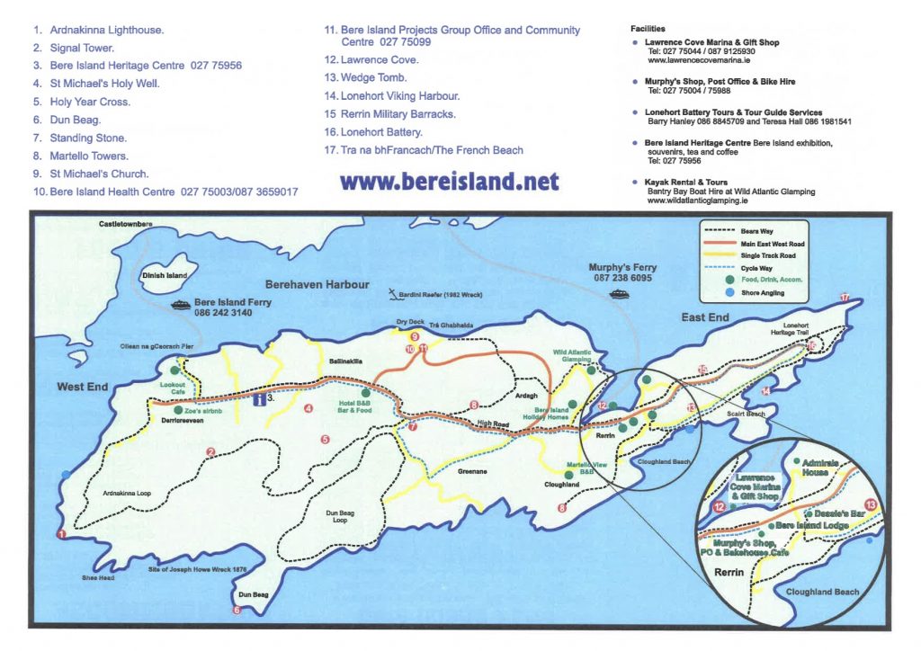 Map of Bere Island - Bere Island